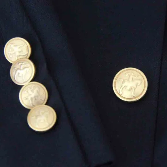 Hart Schaffner Marx Gold Navy Blue Wool Blazer Men's Size 39R
